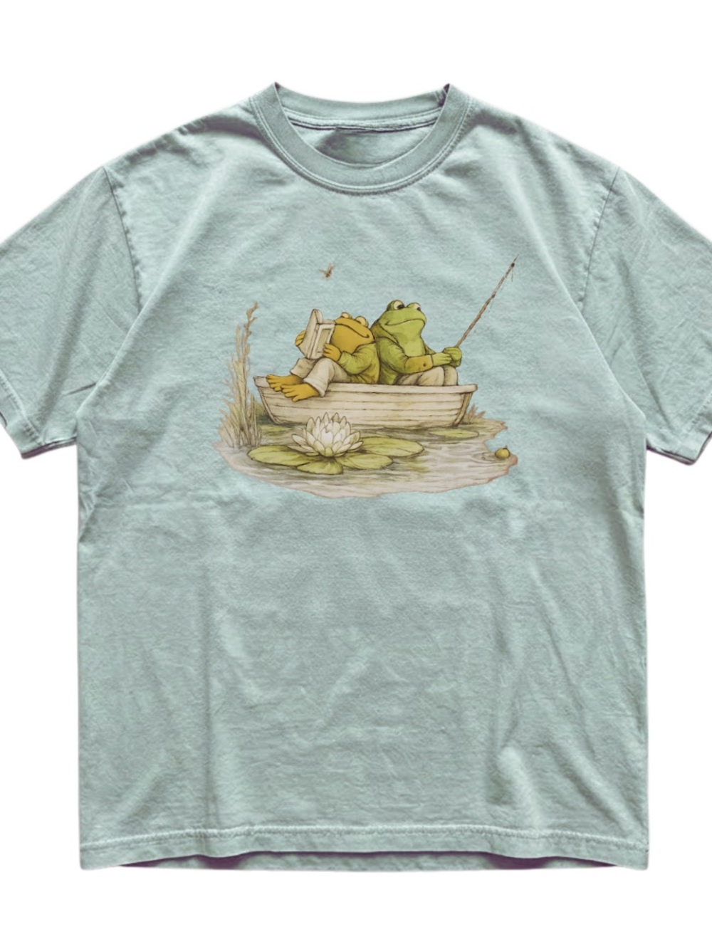 Gildan Light Mint Green Frog Boat Graphic Tee